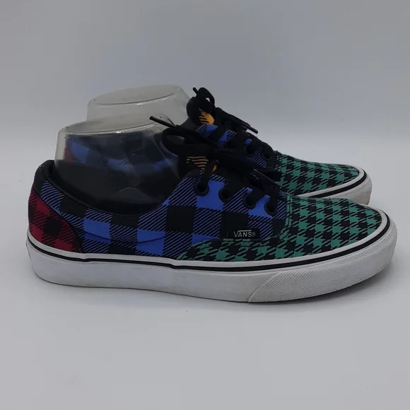 Vans Unisex Tartan Plaid Print Lace Up Skateboard Sneaker. - Picture 4 of 13